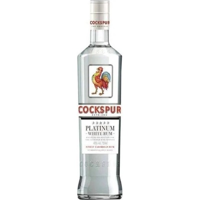 Cockspur Platinum White Rum 40% 1 l (holá láhev)