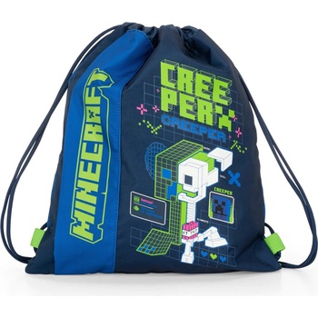 Panini Ученическа спортна торба Panini Minecraft - Creeper Anatomy, Neon (70566)