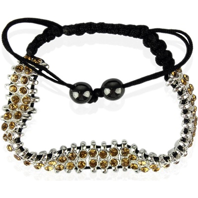 Bando náramok Crystal V950 čierny béžová