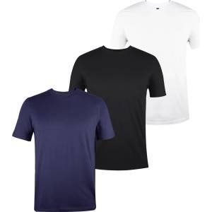 Donnay Мъжка тениска Donnay Three Pack V Neck T Shirt Mens - White/Blck/Navy