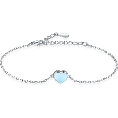 Olivie stříbrný náramek MĚSÍČNÍ SRDCE 8126