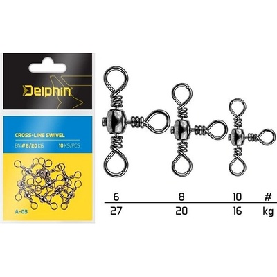 Delphin Obratlíky Cross Line Swivel A-03 vel.6 10ks