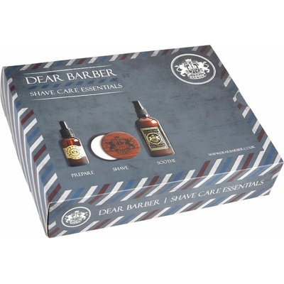 Dear Barber Shave Care Essentials na holení olej před holením 30 ml + krém na holení 100 ml + balzám po holení 100 ml dárková sada