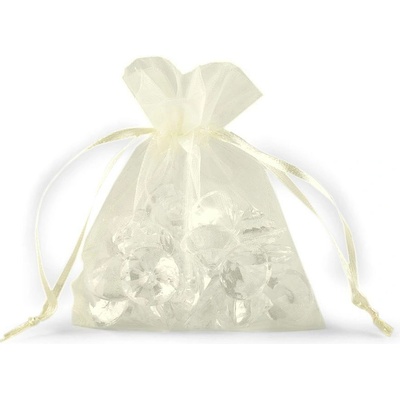Prima-obchod Dárkový pytlík 9x11 cm organza, barva 2 krémová světlá