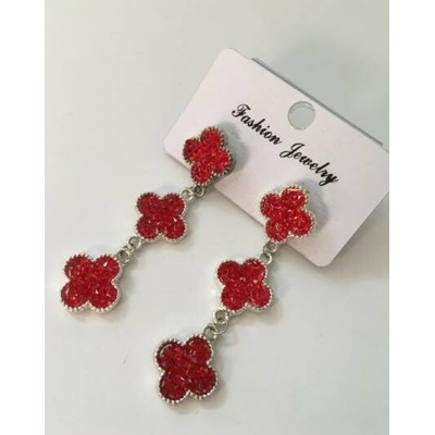 Fashion Jewelry náušnice červené 4-b032