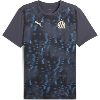 Image 1 of PUMA Olympique de Marseille Pre Match Shirt Adults - Grey/Gold