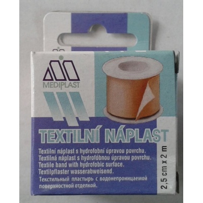 Mediplast náplast cívková 2.5 cm x 2m tkaná 1021