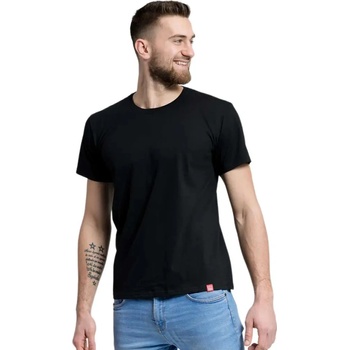 CityZen bavlněné tričko proti pocení kulatý výstřih černé