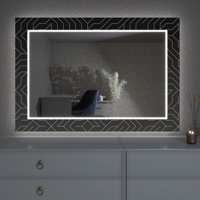 Artalo LED zrkadlo s dekorom D11 50 x 50 cm