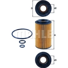 Olejový filter MAHLE ORIGINAL OX 153/7D2 (OX153/7D2)