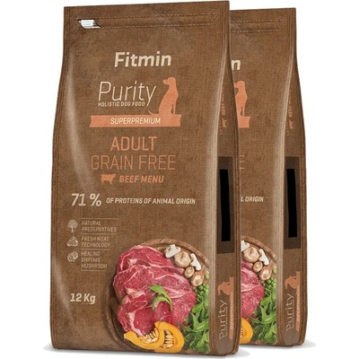 Fitmin Purity Възрастен Говеждо Без Зърно 2 x 12 кг