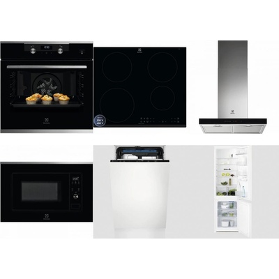 Set Electrolux KODEH70X + LIR60433B + LFT766X + LMS2203EMX + EEM23100L + LNT3LF18S