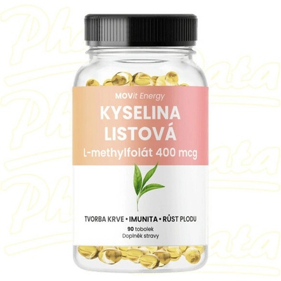 Movit Energy Kyselina listová L-methylfolát 400 mcg 90 tobolek