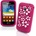 Samsung S7500 Galaxy Ace Plus Flora Силиконов Калъф Розов + Прот