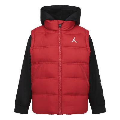Яке Air Jordan Kids' Lightweight Quilted Puffer Jacket - Red/Black