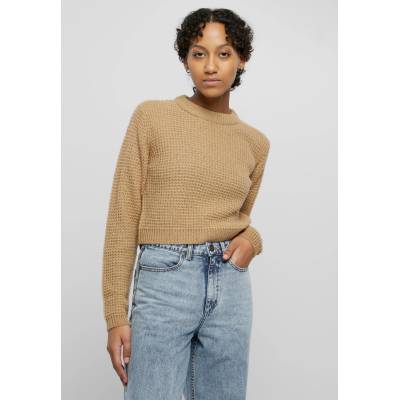 Urban Classics Дамски пуловер в цвят пясък Urbam Classics Short WaffleUB-TB6076-03095 - Пясък, размер L