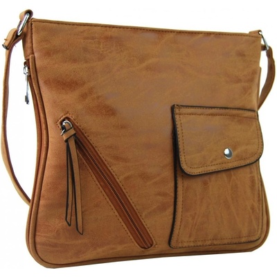 Středně velká crossbody kabelka YF001 hnědá