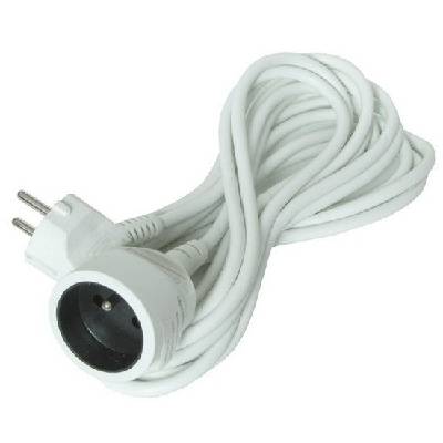 Solight predlžovací kábel - spojka, 1 zásuvka, biela, 10m PS16