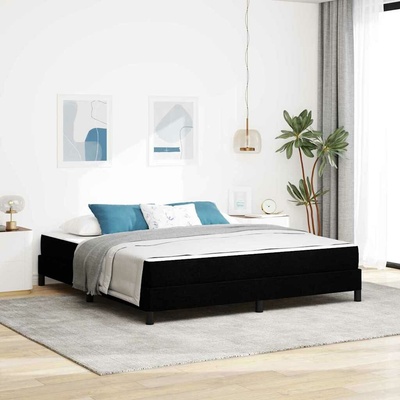 zahrada-XL 3398509 Postel s boxspringem s matrací Černá textil