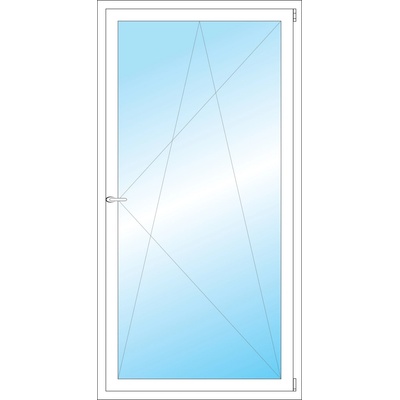 Okna Hned Plastové okno 950 x 1850 mm bílé otevíravé a sklopné pravé