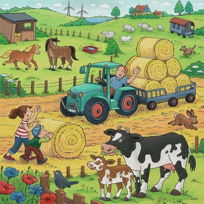 Ravensburger Na farmě 3 x 49 dílků