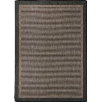 vidaXL Градински плоскотъкан килим, 120x170 см, тъмнокафяв (340844)