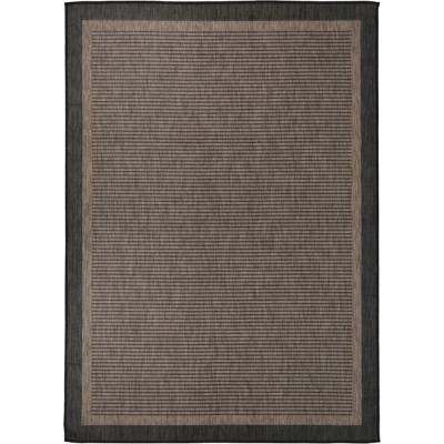 vidaXL Градински плоскотъкан килим, 120x170 см, тъмнокафяв (340844)