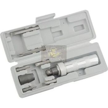 MTX Отвертка ударна 1/2" , комплект битове, 6 броя, в пластмасова кутия mtx 115759