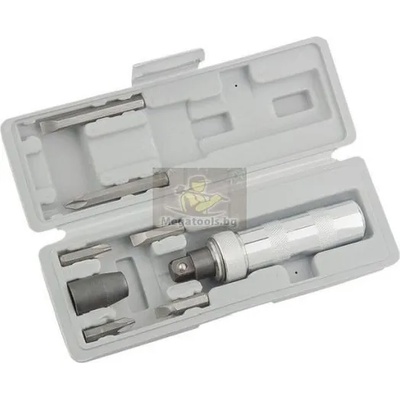 MTX Отвертка ударна 1/2" , комплект битове, 6 броя, в пластмасова кутия mtx 115759