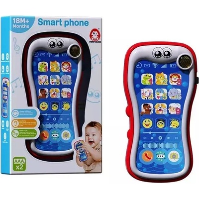 Man Yuk Toys Бебешки музикален телефон със светлинни ефекти и звуци на животни (ea040)