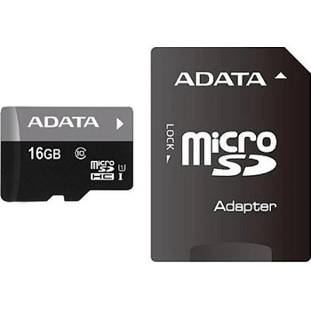 ADATA microSDHC 16GB class 10 + adapter AUSDH16GUICL10-RA1