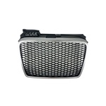  Решетка без емблема за Audi A4 B7 (2004-2008) - RS Look - Силвър / Мат