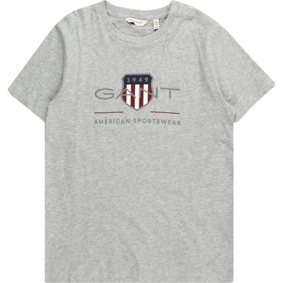 Gant Тениска 'archive shield' сиво, размер 158-164