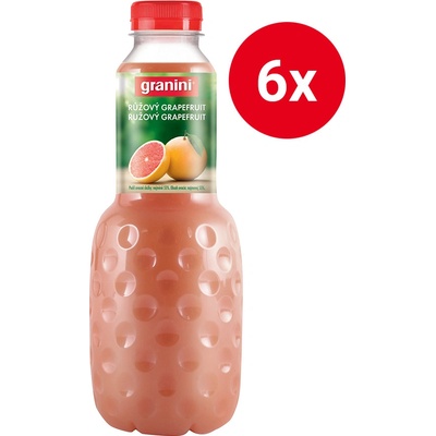Granini Růžový grapefruit multipack 6 x 1 l