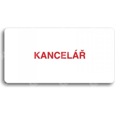 ACCEPT Piktogram KANCELÁŘ - bílá tabulka - barevný tisk bez rámečku