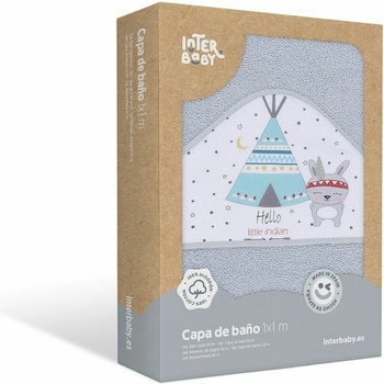 Interbaby osuška froté 100 × 100 Teepee sivá