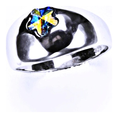 Čištín Stříbrný s krystalem Swarovski kytička AB CrystalT 1301