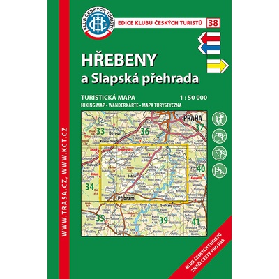 KČT 38 Hřebeny a Slapská přehrada 1:50 000