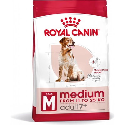 Royal Canin Medium Adult 7+ суха храна за възрастни кучета на възраст от 7 до 10 години, средни породи 15 кг