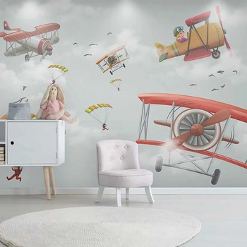 Image 1 of Art Gift Decor Фототапет Цветни парашути