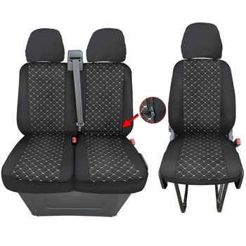 Тапицерия черна с бял шев за бус Iveco Daily 2018г+