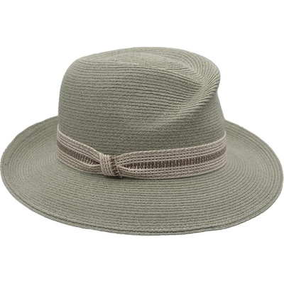 Mayser Simone Salbei luxusní dámský nemačkavý klobouk Fedora ručně šitý UV faktor 80