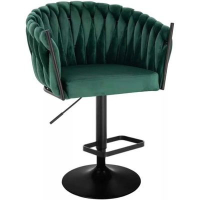 LuxuryForm Design Norden Velur na čiernom tanieri zelená