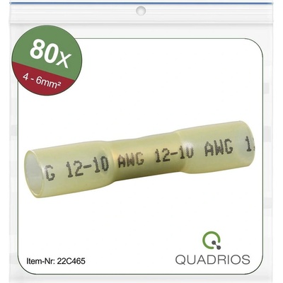Quadrios 22C465 krimpovacie spojka so zmršťovacou bužírkou 4 mm² 6 mm² úplne izolované žltá 1 sada