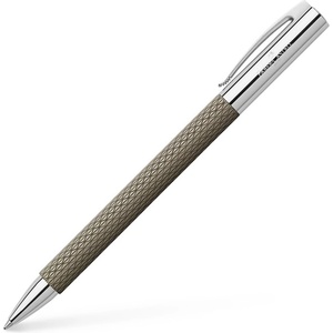 Faber-Castell Химикалка Faber-Castell Ambition Black sand, 0.8 mm дебелина на писане, черен цвят на писане, сива