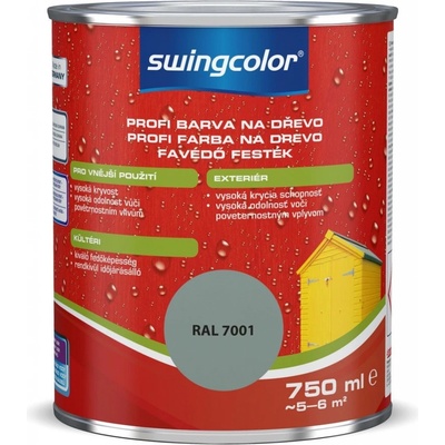 Swingcolor Profi Farebný email 0,75 l striebornošedá