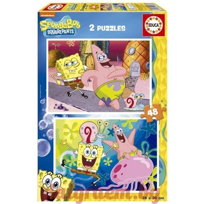 Educa Пъзел educa 19388 - 2 х 48 части - Спондж Боб (edu19388)