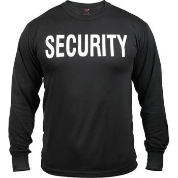Rothco triko s dlouhým rukávem SECURITY černé