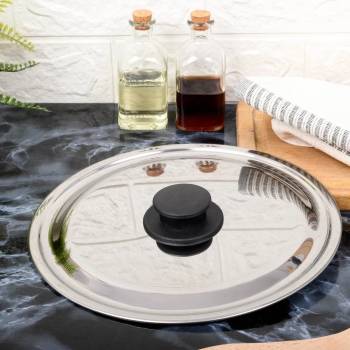 Image 1 of Steel Pan 24 см капак от неръждаема стомана за тенджера или тиган (10414)