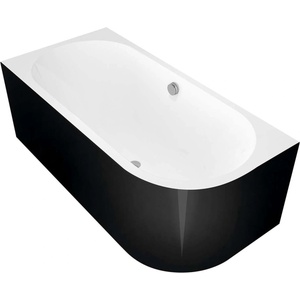 POLYSAN Monolith - Асиметрична вана Viva L, 170x75x60 см, лява, бяла/черна 70119MB (70119MB)